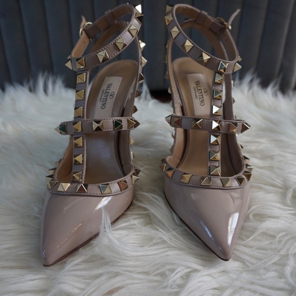 🔷NEW AUTHENTIC☑️VALENTINO ROCKSTUD HEELS SZ 34 - Picture 2 of 8